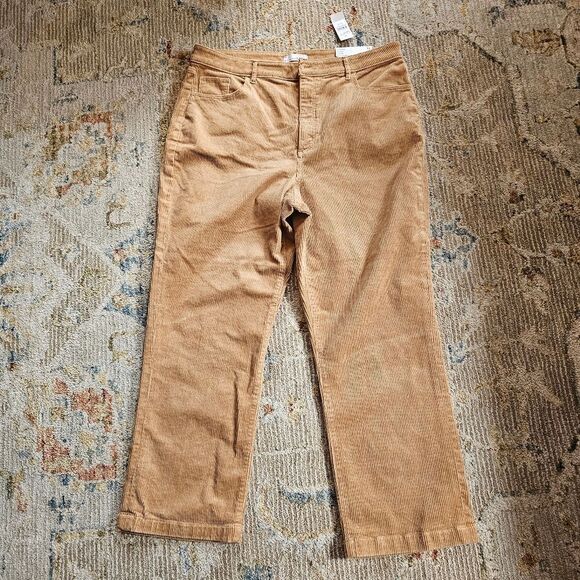 LOFT Pants - NWT Loft Rust Color Cords, Straight Leg, High Rise, Sz 33/16, 27" Inseam